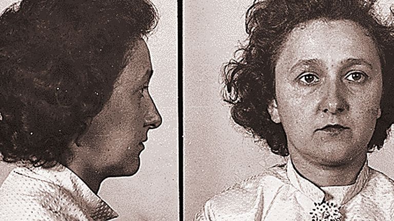 Ethel Rosenberg arrested in August 1950. Photograph dated Aug. 8, 1950. American civilians executed for espionage. Spies, communists, Julius Rosenberg